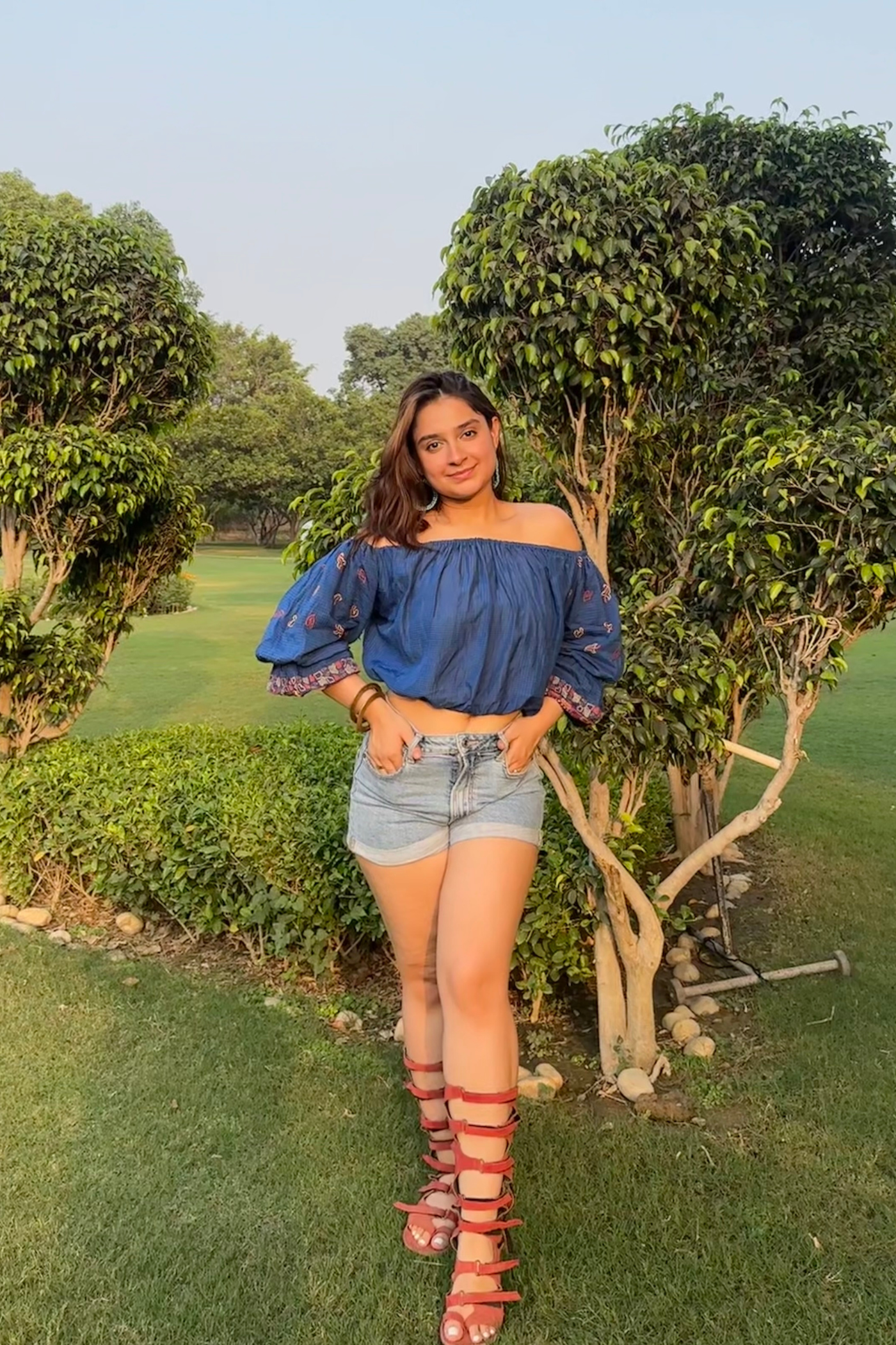 TANISHA ANAND - LEHR OFF SHOULDER CROPPED TOP