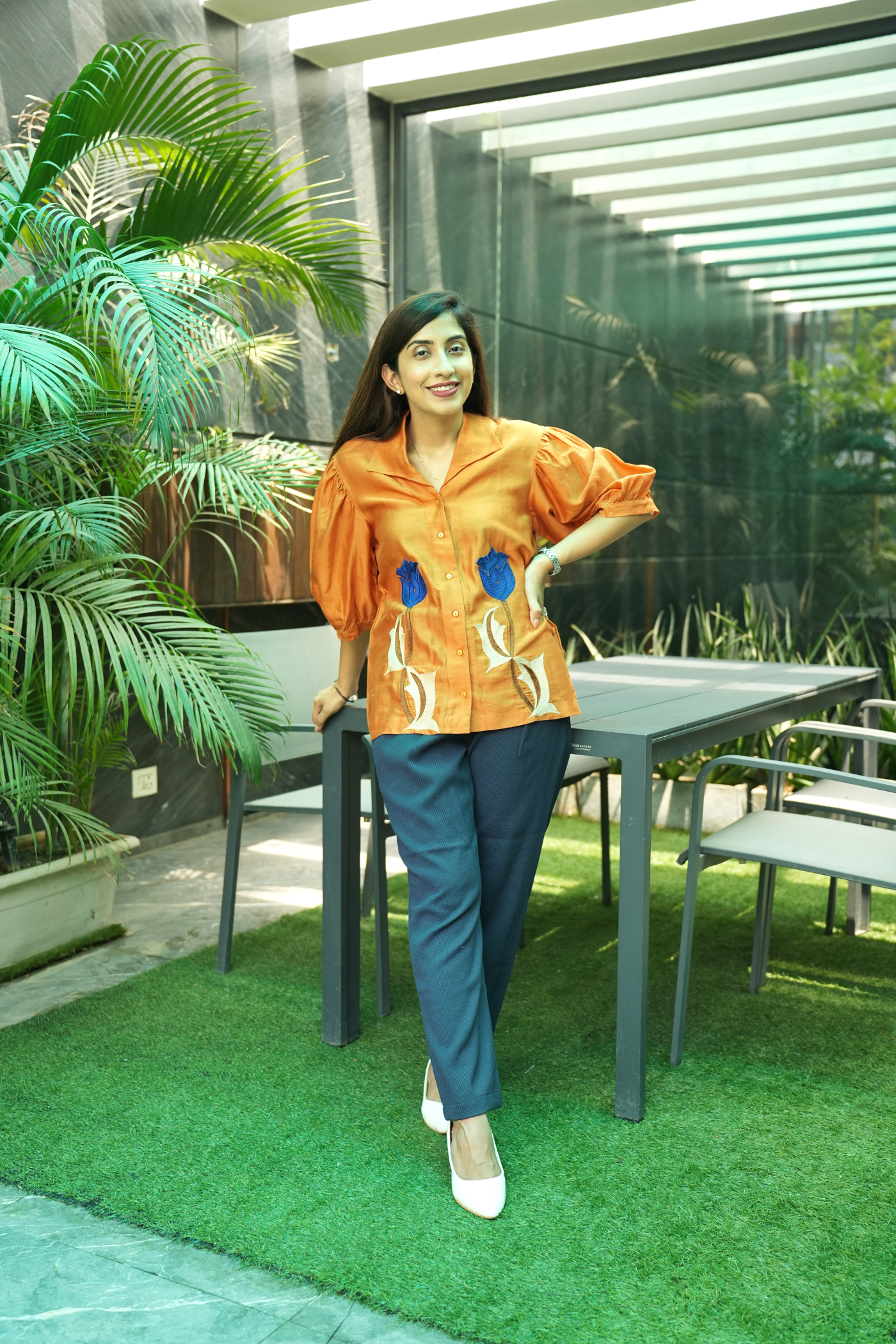 AMY CHHABRA - LEHR PUFF SLEEVE SHIRT