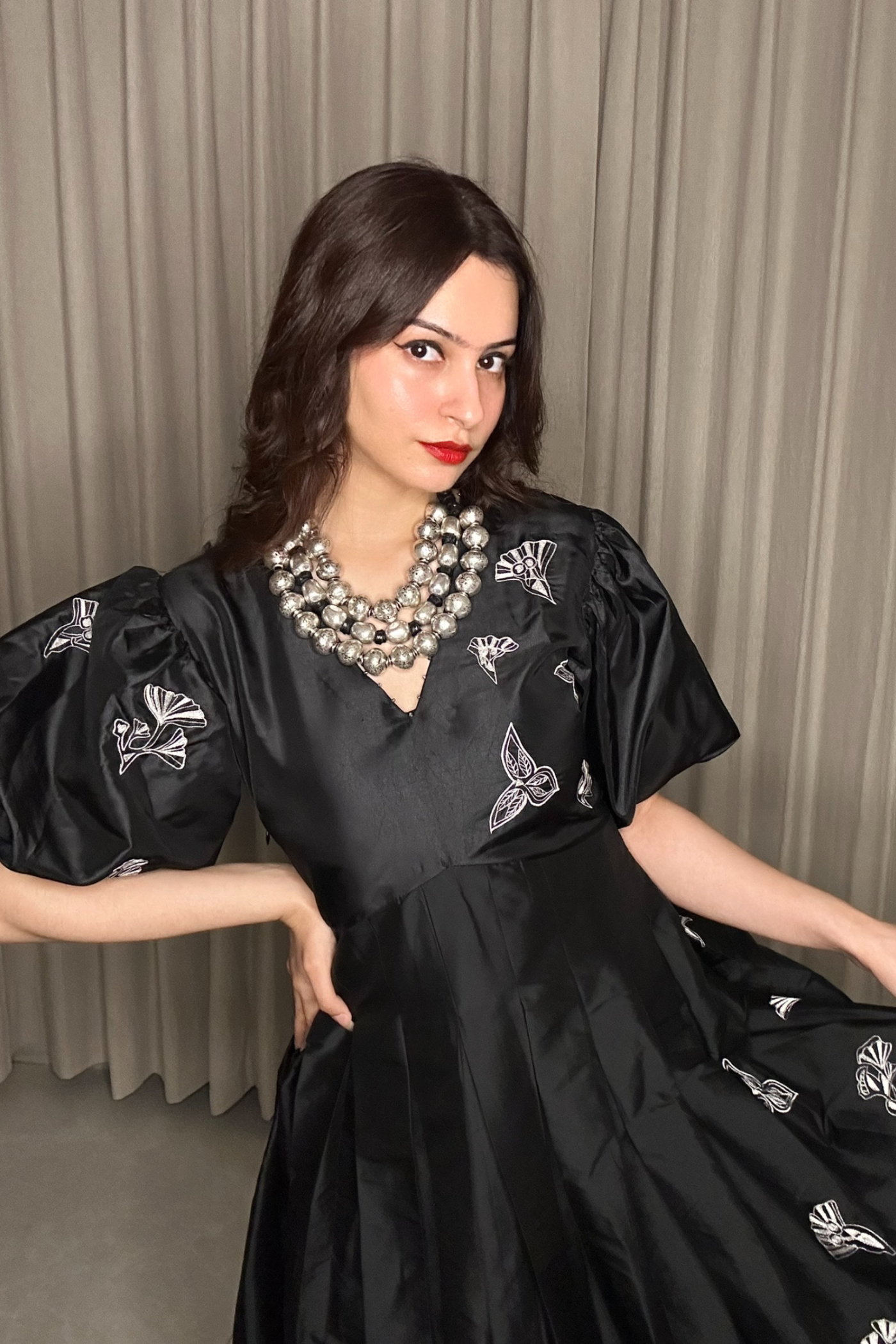 PREETIKA BHASIN - AIRA BOX PLEATED DRESS
