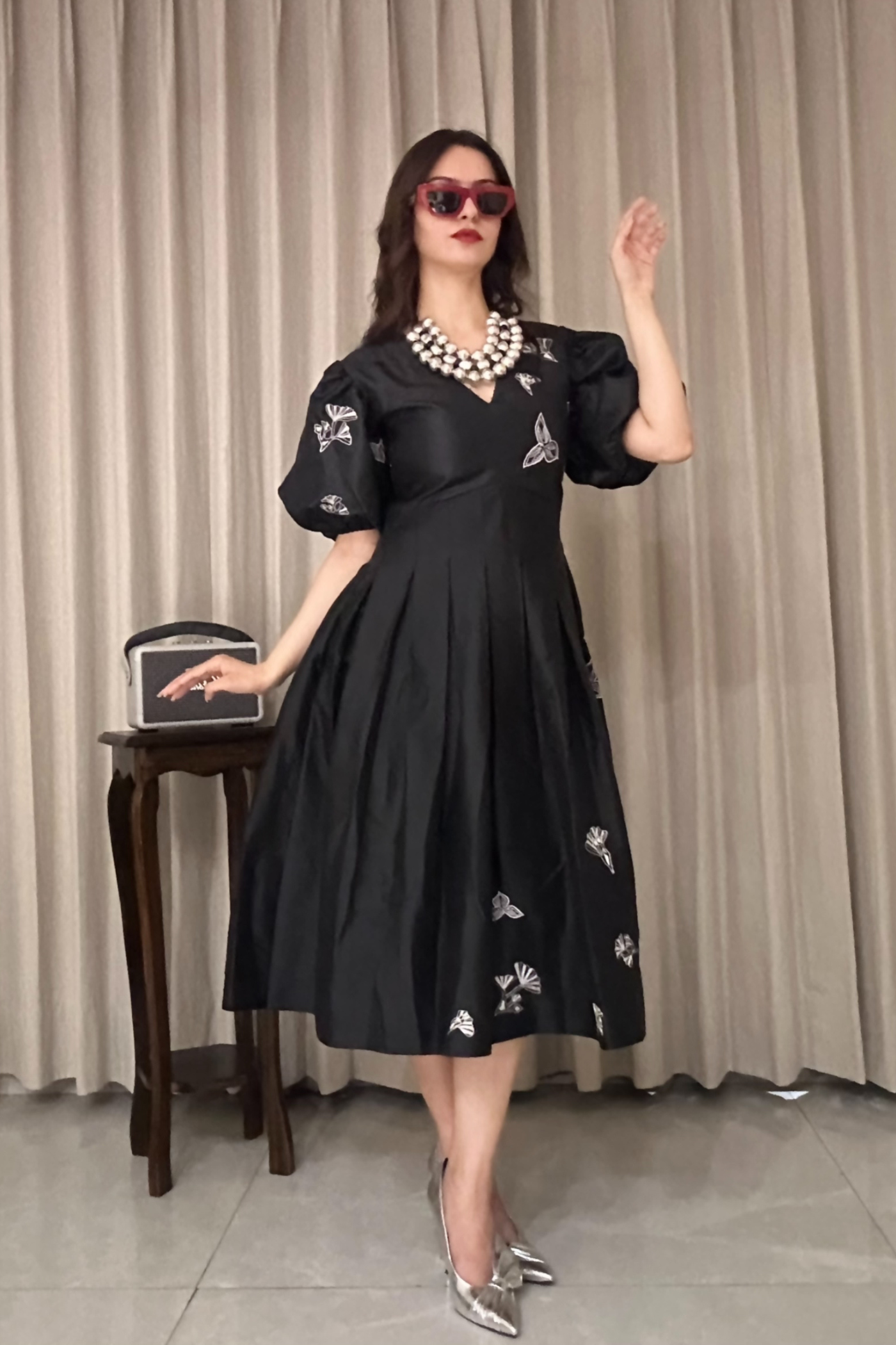 PREETIKA BHASIN - AIRA BOX PLEATED DRESS