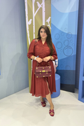 GIA SHARMA - AIRA RUCHED NECK DRESS