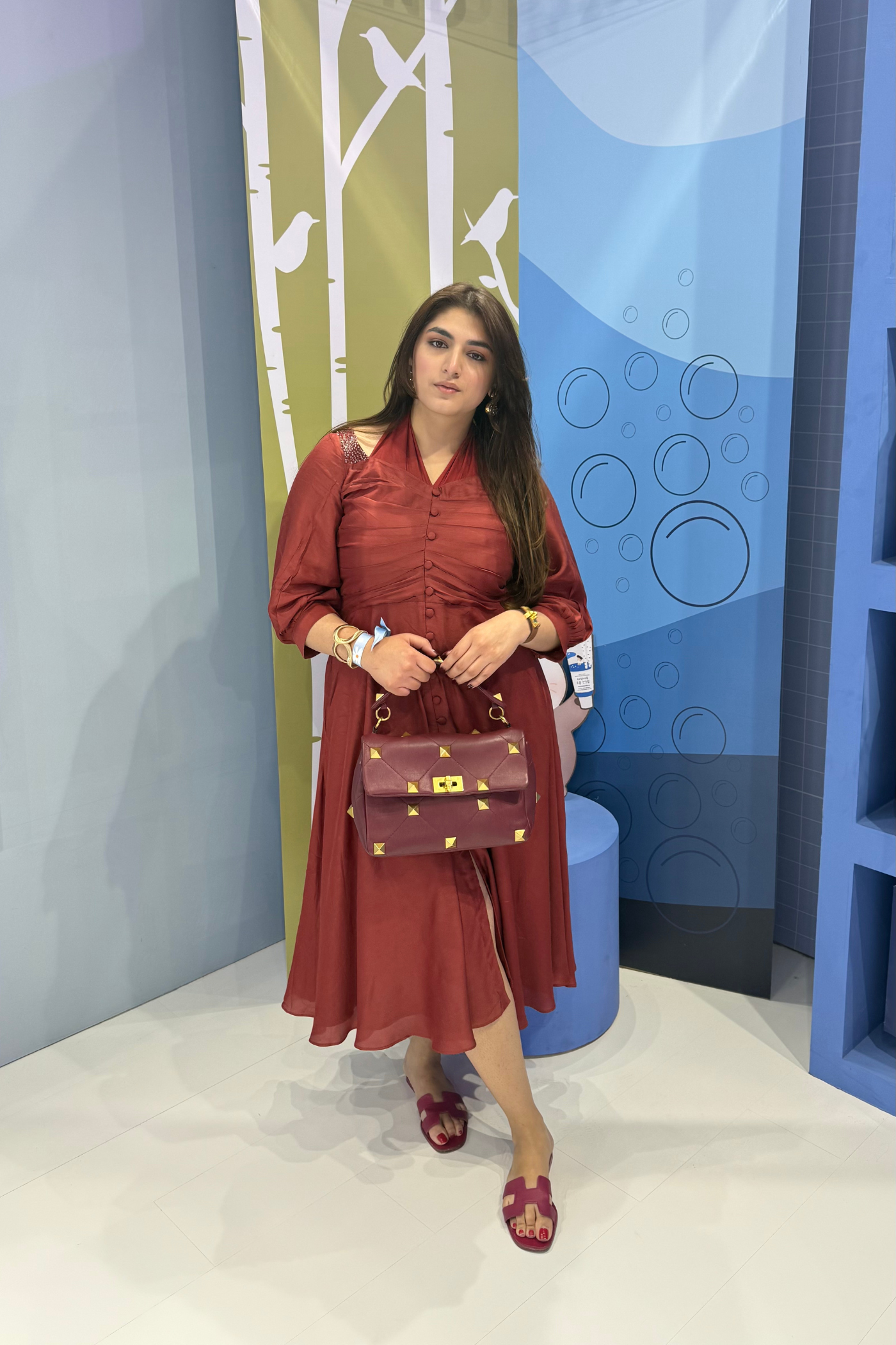 GIA SHARMA - AIRA RUCHED NECK DRESS