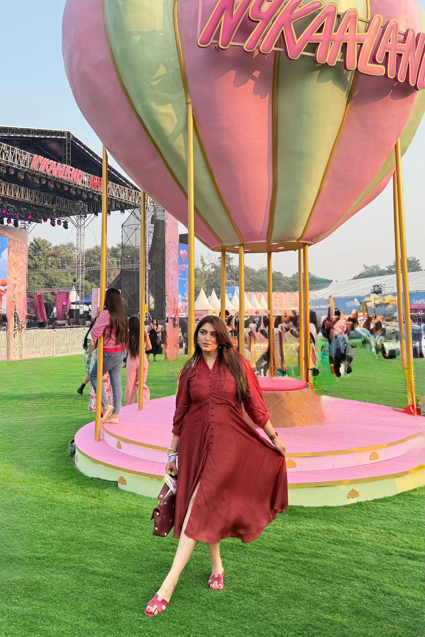 GIA SHARMA - AIRA RUCHED NECK DRESS
