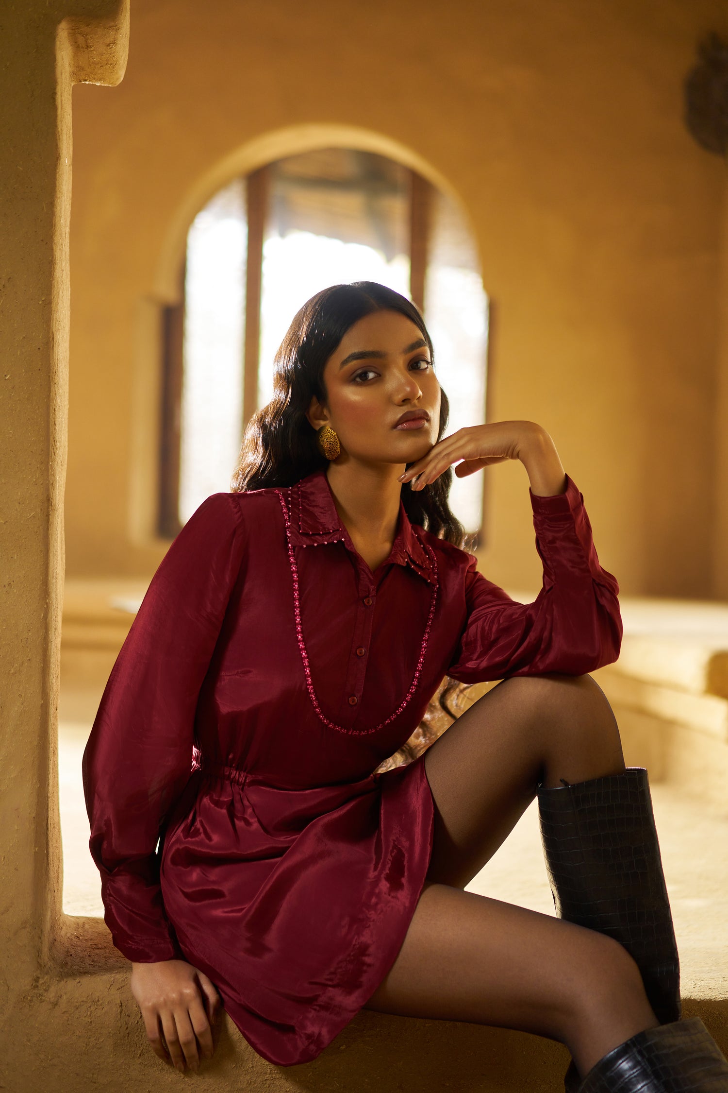EESH DOUBLE COLLAR DRESS