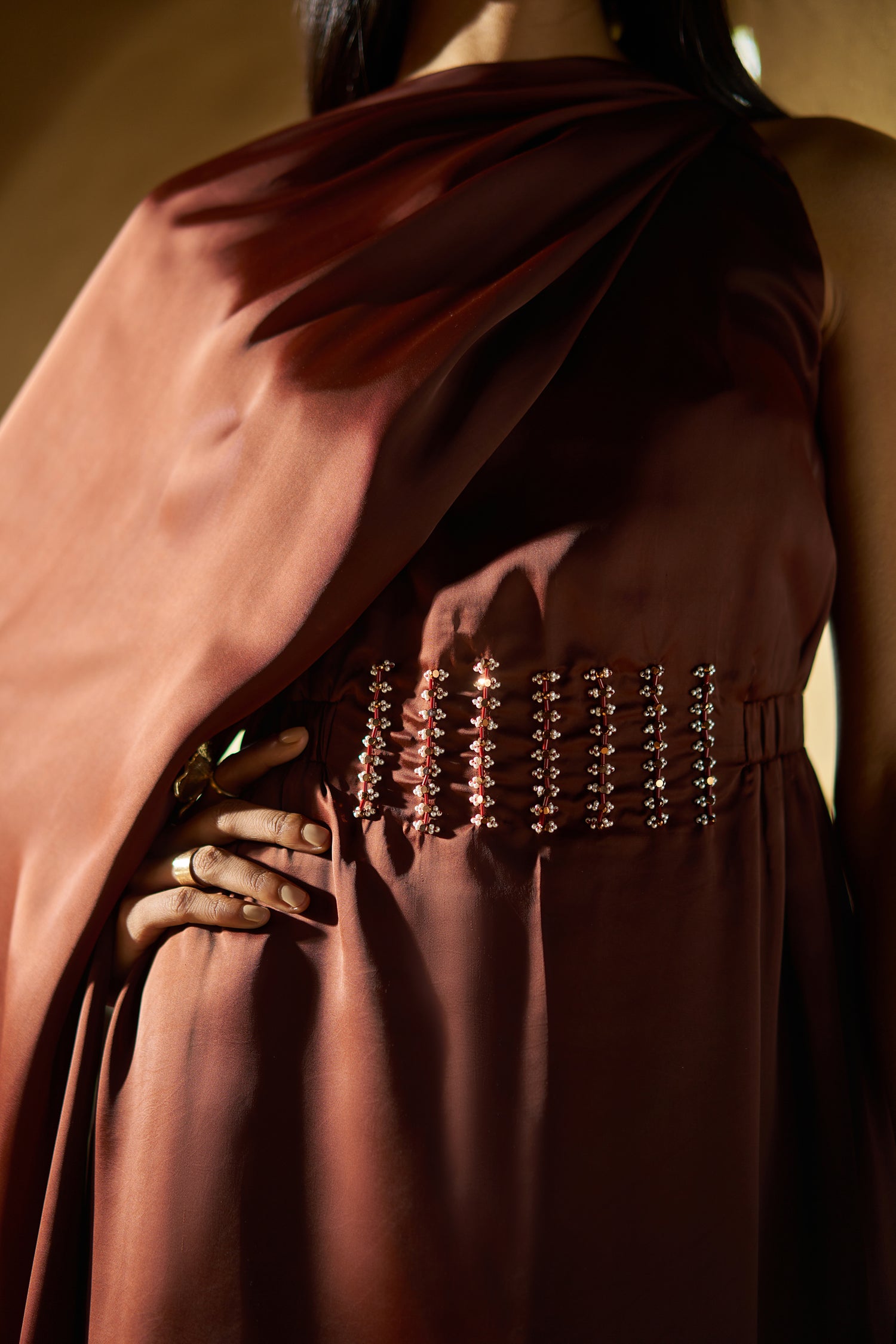 EESH DRAPED SCARF DRESS
