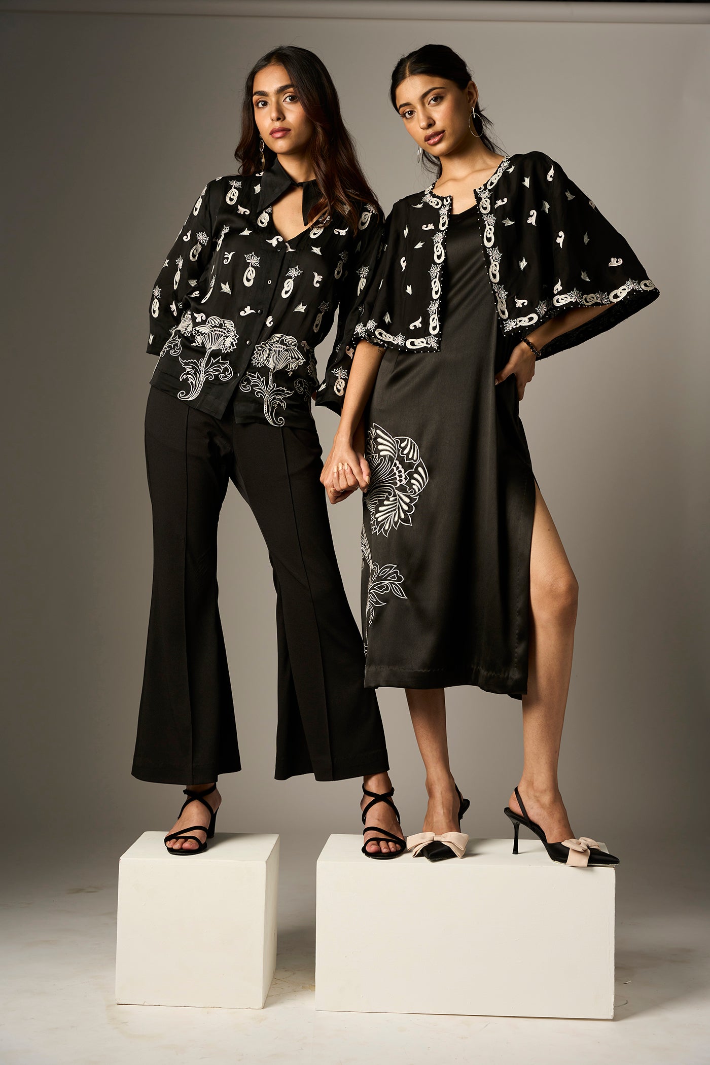 LEHR MIDI DRESS WITH CAPE