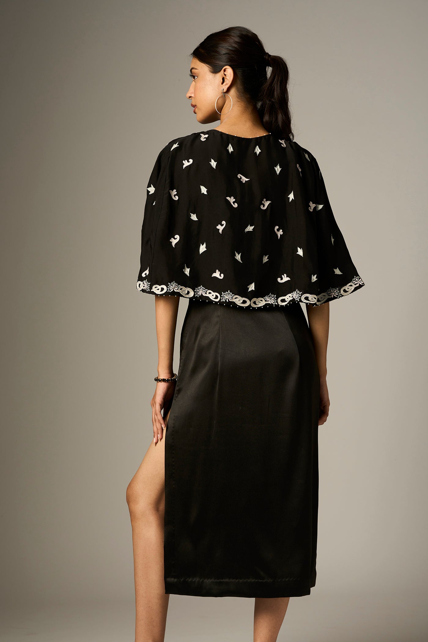 LEHR MIDI DRESS WITH CAPE