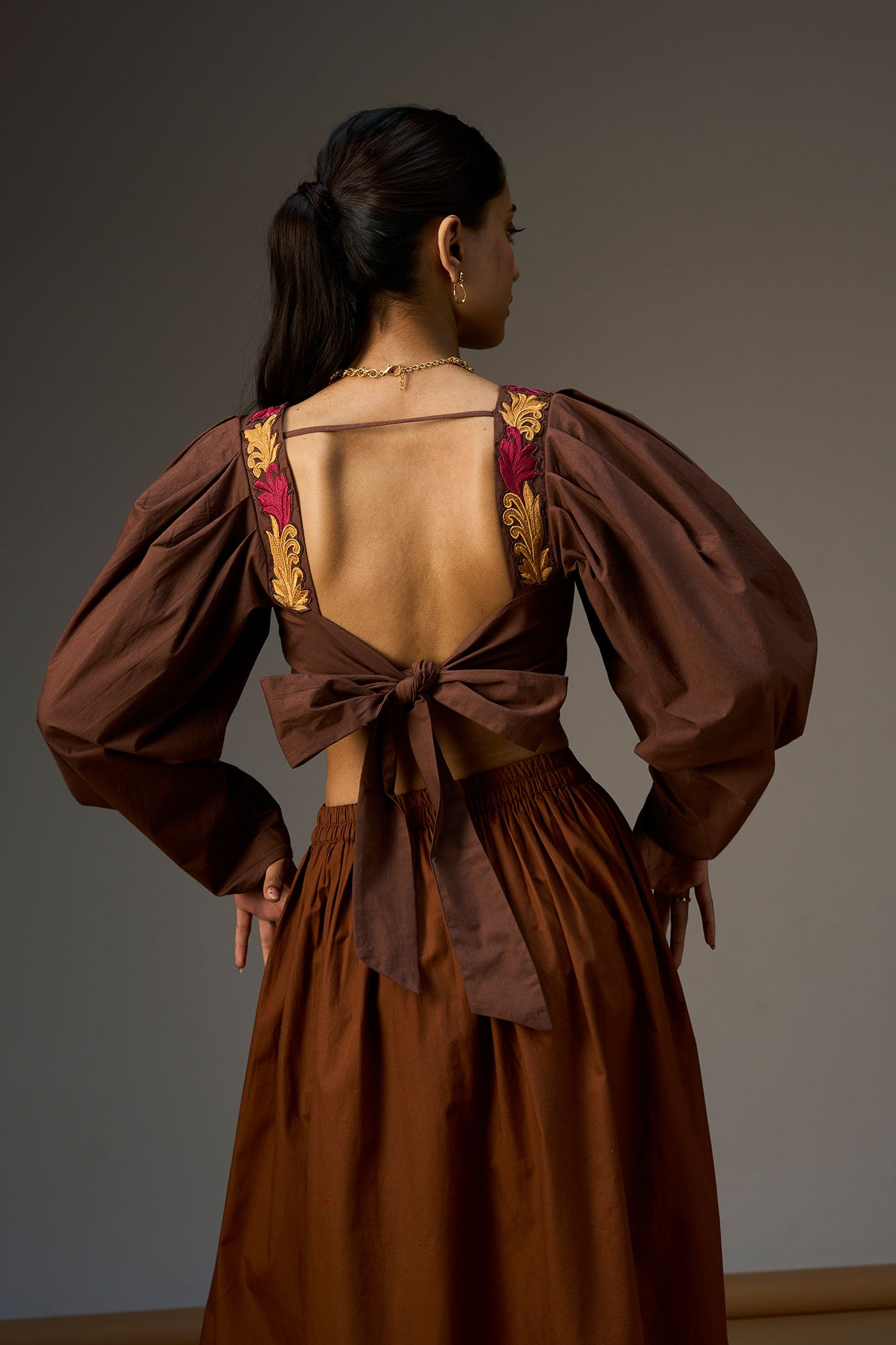 LEHR WRAP CROPPED TOP