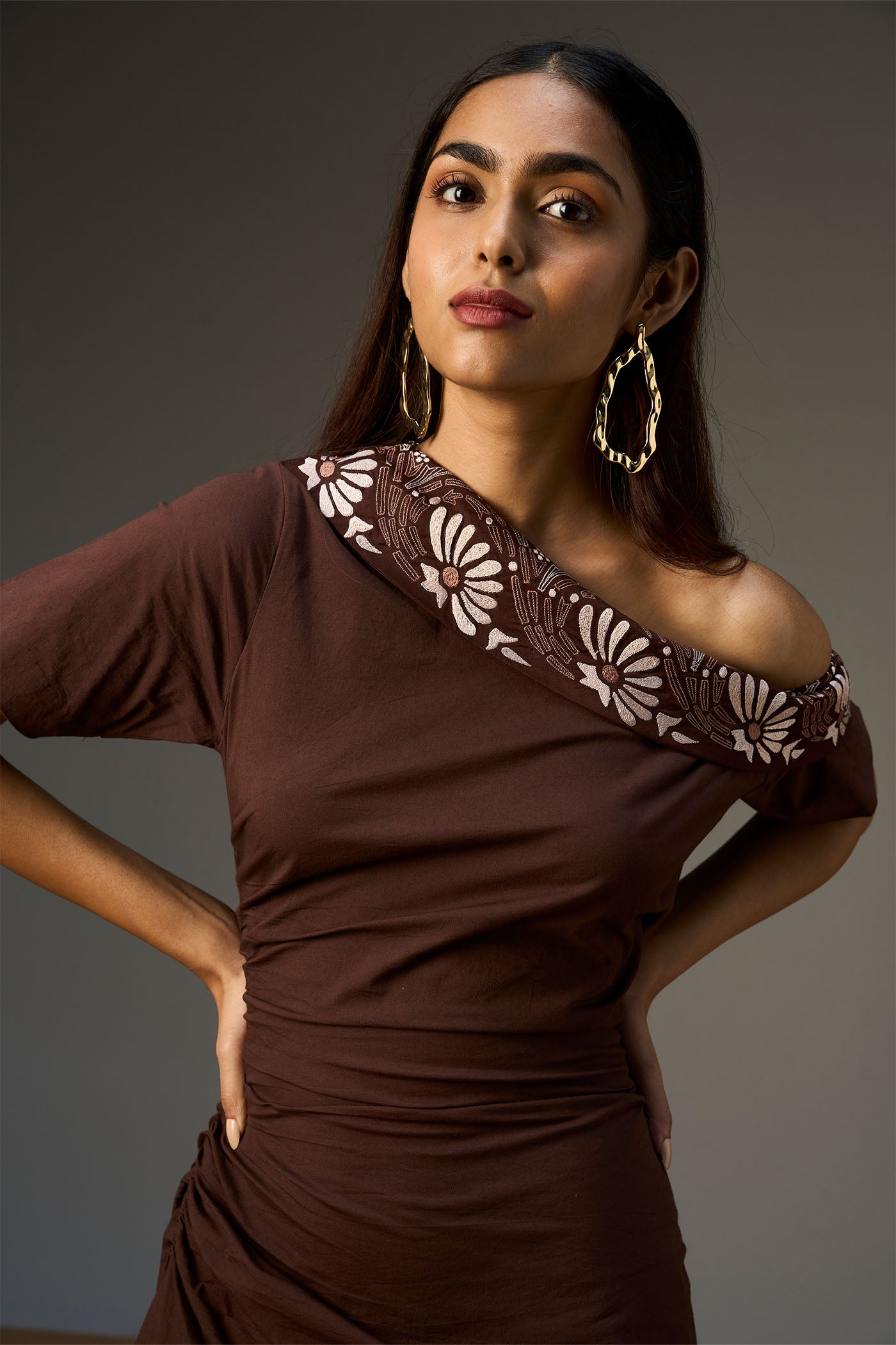 LEHR DROP SHOULDER SHORT DRESS