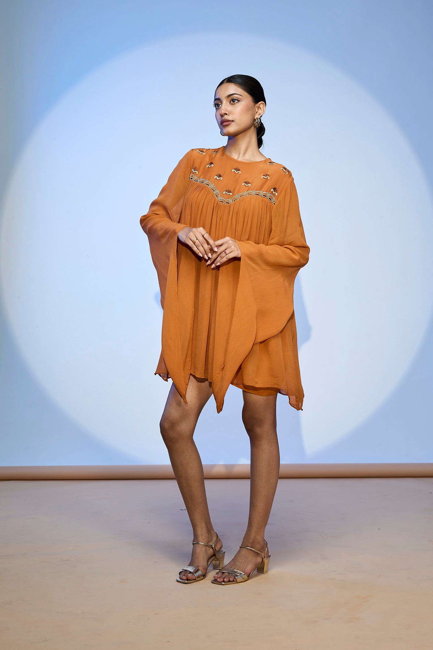 LEHR FLARED MINI DRESS