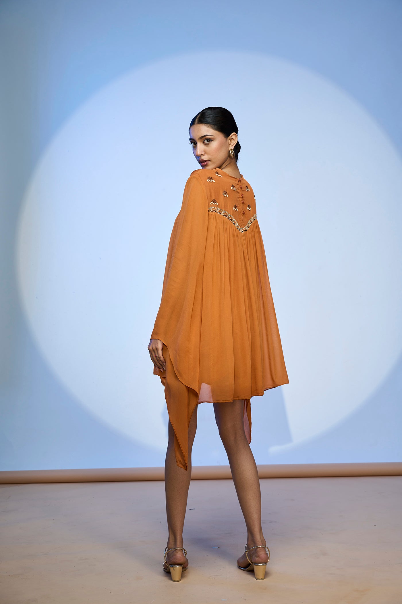 LEHR FLARED MINI DRESS