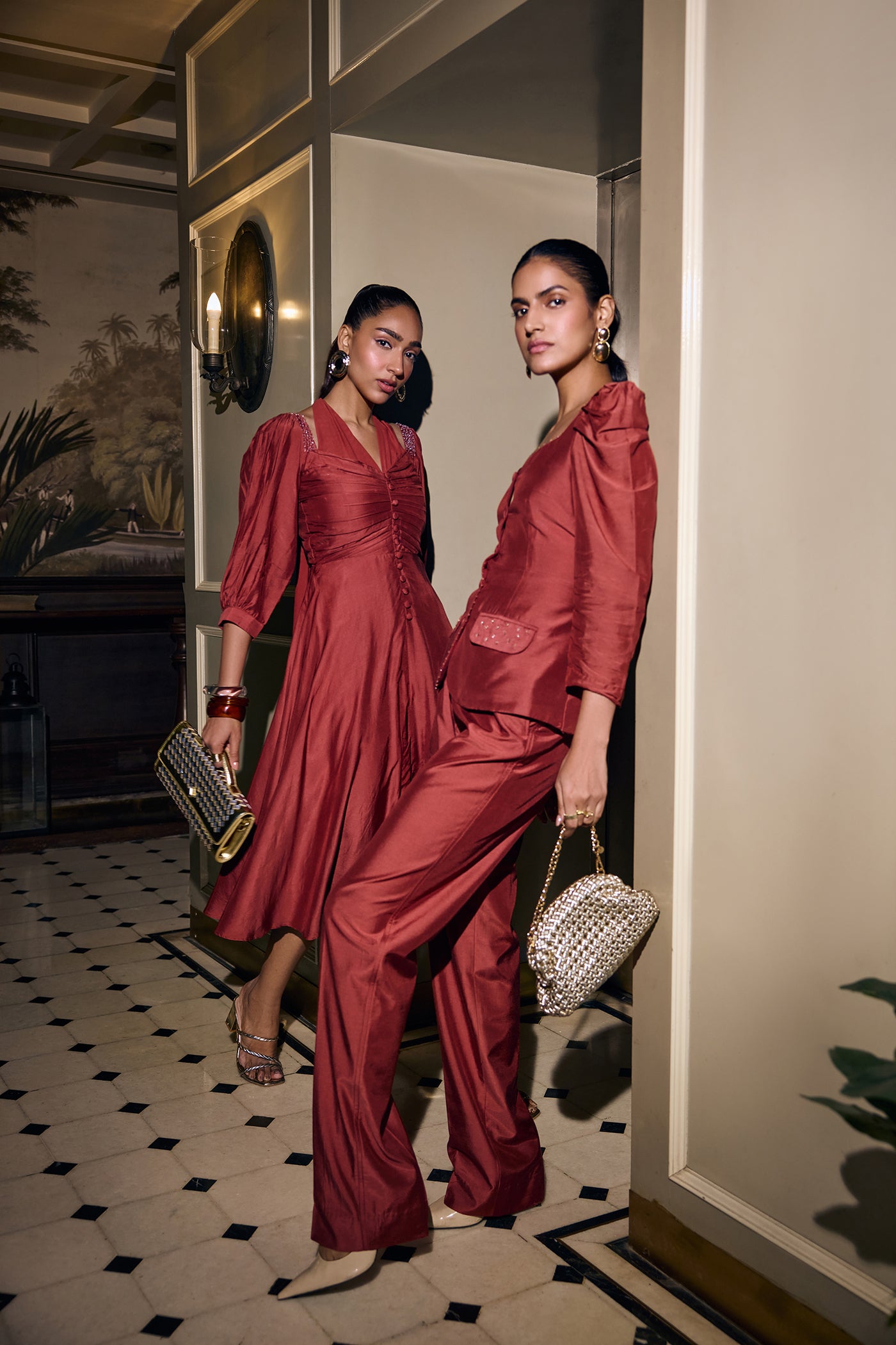 AIRA RUCHED NECK DRESS