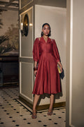 AIRA RUCHED NECK DRESS