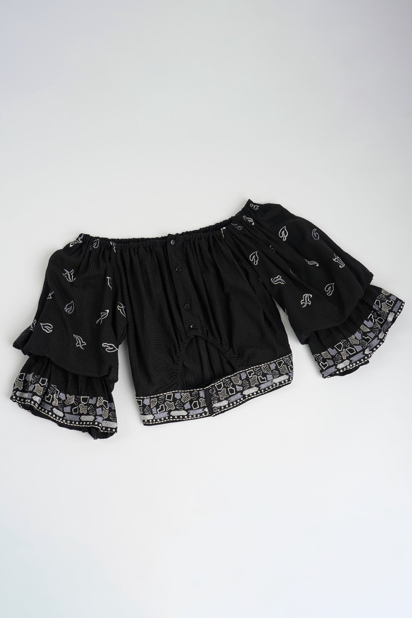 LEHR OFF SHOULDER CROPPED TOP