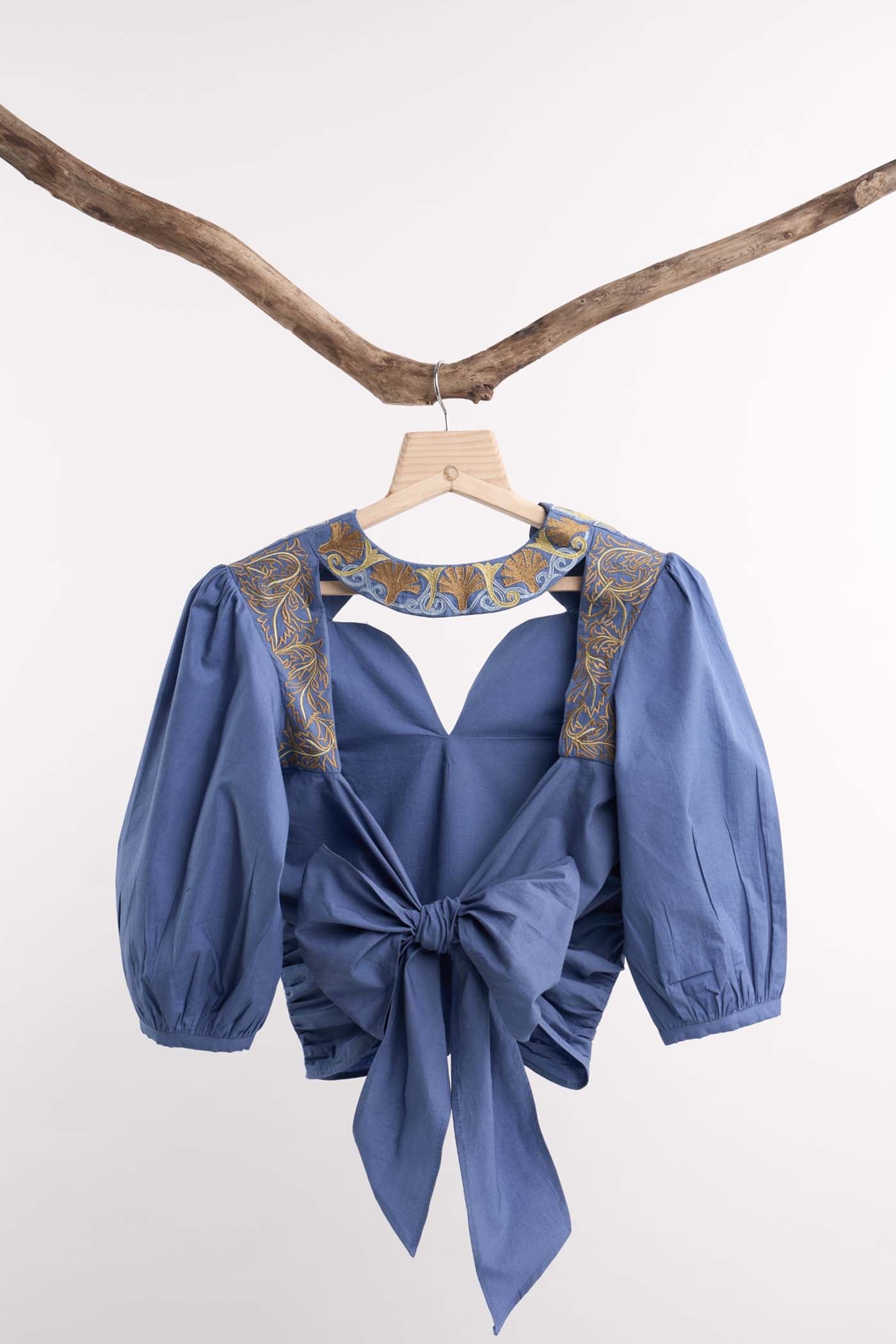 LEHR BOW TIE CROPPED TOP